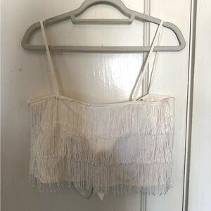 Alter’d State White Fringe Top